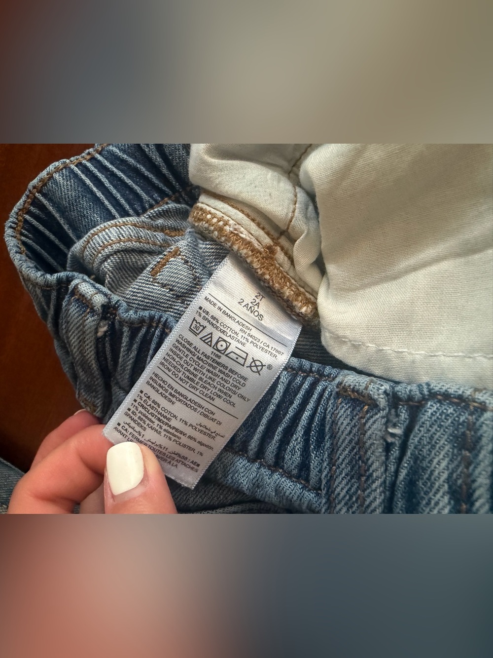 2T Lot Of 3 Pair Of Jeans Old Navy And Jumping Beans 2 Straight And 1 Skinny - Picture 5 of 16